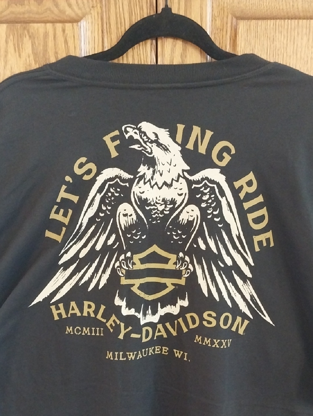 Harley- Davidson NWOT "Let's F*ing Ride" Eagle Graphic T-Shirt XL Black